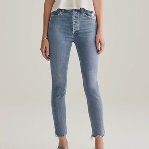 Agolde Nico High Rise Slim Fit Jeans in Rooted